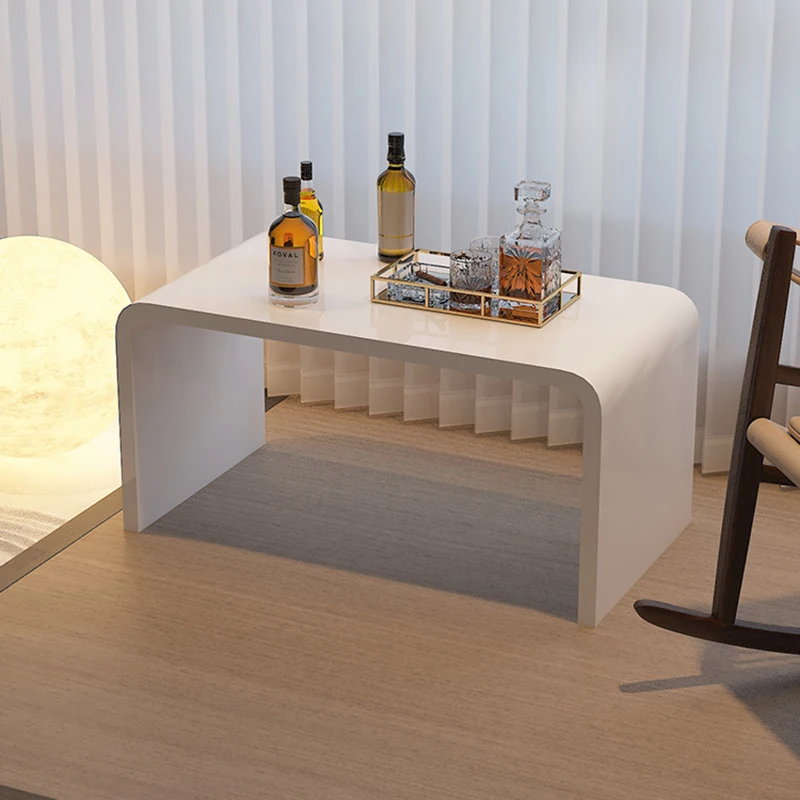 Modernus prabangus kavos staliukas Svetainės dizainas Pagrindinis Minimalistinis šoninis staliukas Estetinis erdvę taupantis stalas Basse De Salon dekoravimas