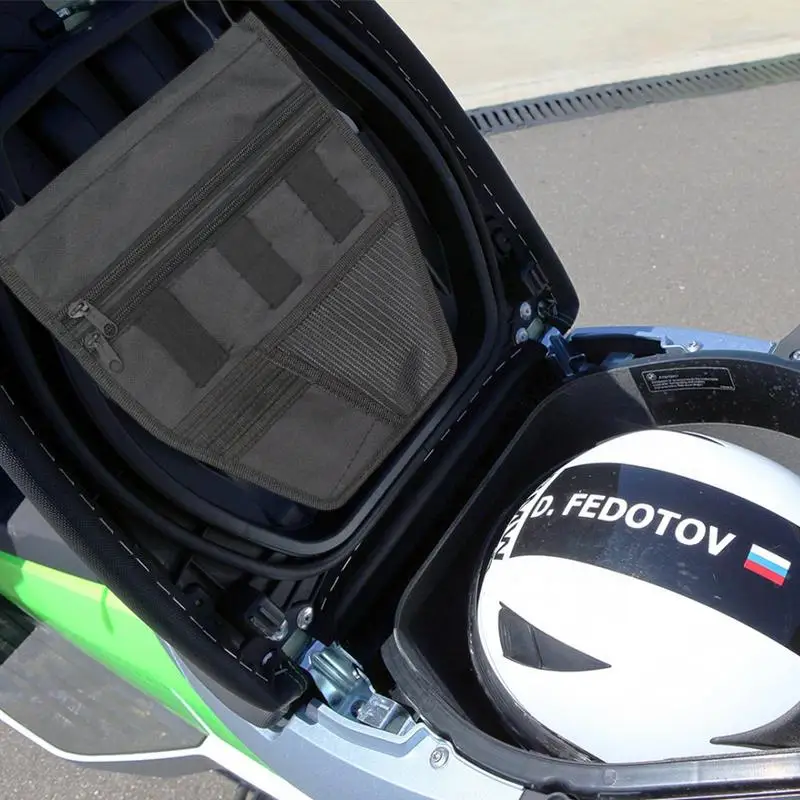Motociklas Motorolerio sėdynės krepšys Įrankių laikymas Motociklas Sėdynės Kaušai Sundries krepšys Užtrauktukas PU Odos modifikavimo priedai