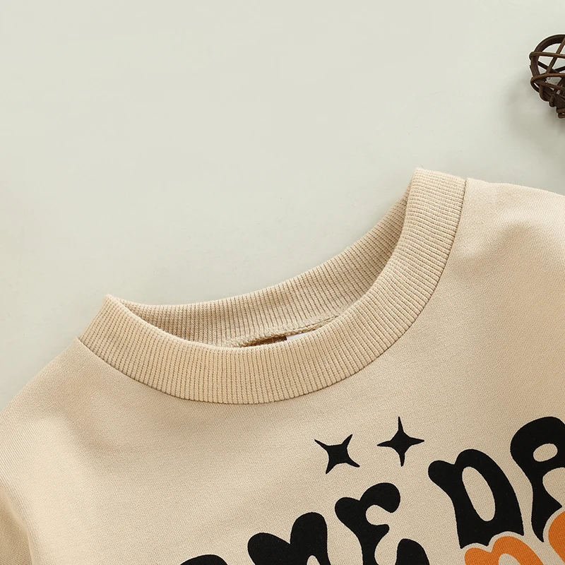 Naujagimis berniukas mergaitė Įgulos megztinis Romper Letter Spausdinti Megztinis ilgomis rankovėmis Smėlinukas Medvilniniai rudens žieminiai drabužiai