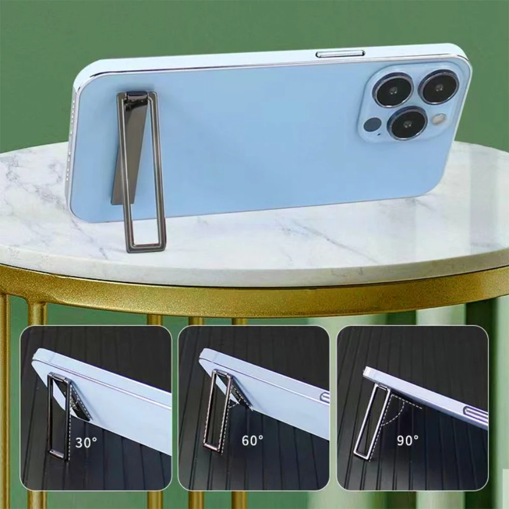 Nematomas sulankstomas telefono stalinis stovas mini L formos metalo lydinio mobiliųjų telefonų stovo laikiklis, skirtas iPhone Samsung Xiaomi stovas