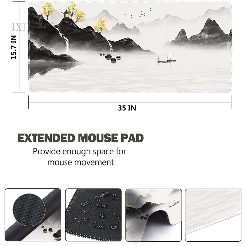 Peizažo tapyba Pelės kilimėlis Gamer XL Custom Mousepad XXL Playmat MousePads Natūralaus kaučiuko neslystantis biuro kompiuterio darbalaukio pelės kilimėlis