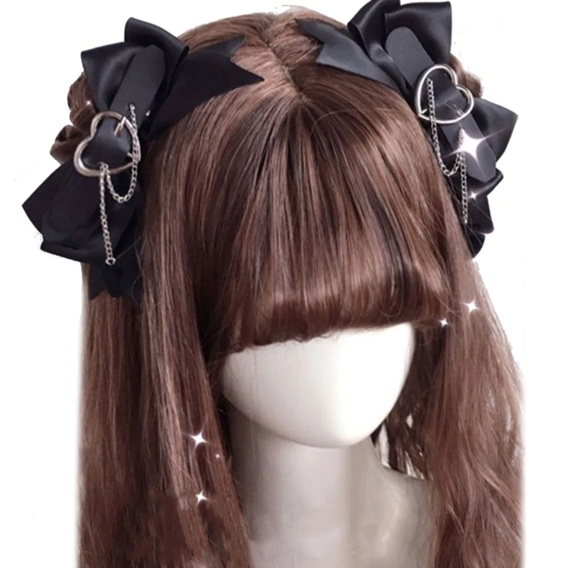 Plaukų segtukas mergaitėms Harajuku gotikinės peteliškės formos paauglių Helovino plaukų segtukas
