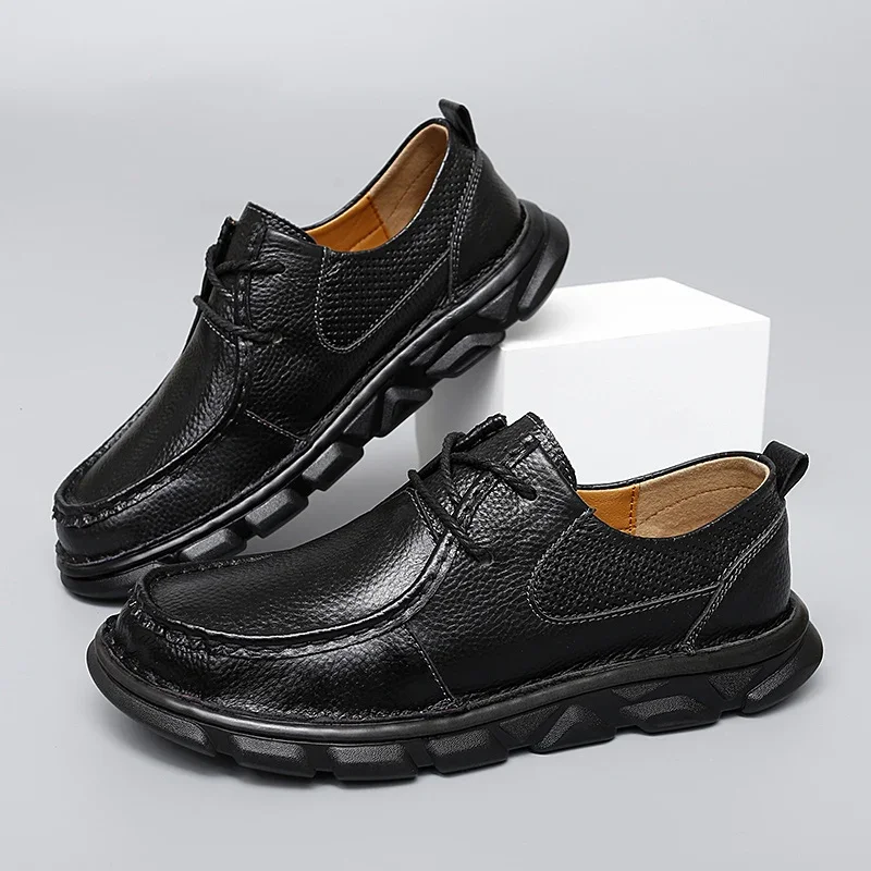Prekės ženklas Natūralios odos vyriški laisvalaikio batai Lengvi verslo vyriški batai Patogūs vyriški vairavimo batai Vyriški kepuraitės Sportbačiai
