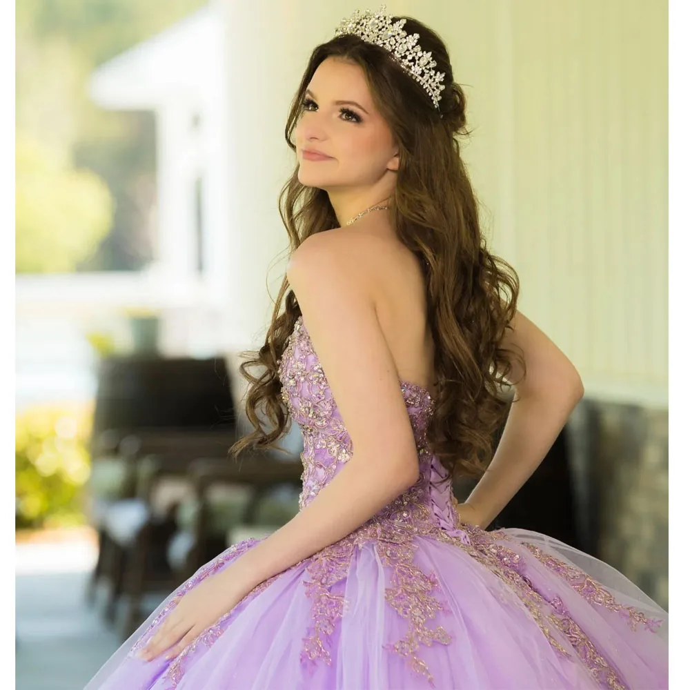 Princess Red Quinceanera suknelė 2023 Ilgas pūstas sijonas Rutulinė suknelė Prom vakarėlis Saldus 15 16 metų Mergaitės gimtadienis Pageant
