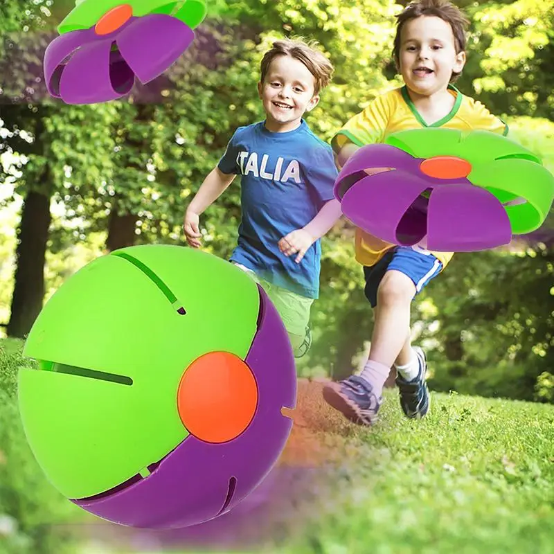 Skraidančios lėkštės kamuolys vaikams su spalvingomis šviesomis Kūrybiniai žaislai Skraidantis kamuolys Naujoviški kūrybiniai žaislai Lauko sporto kamuolys