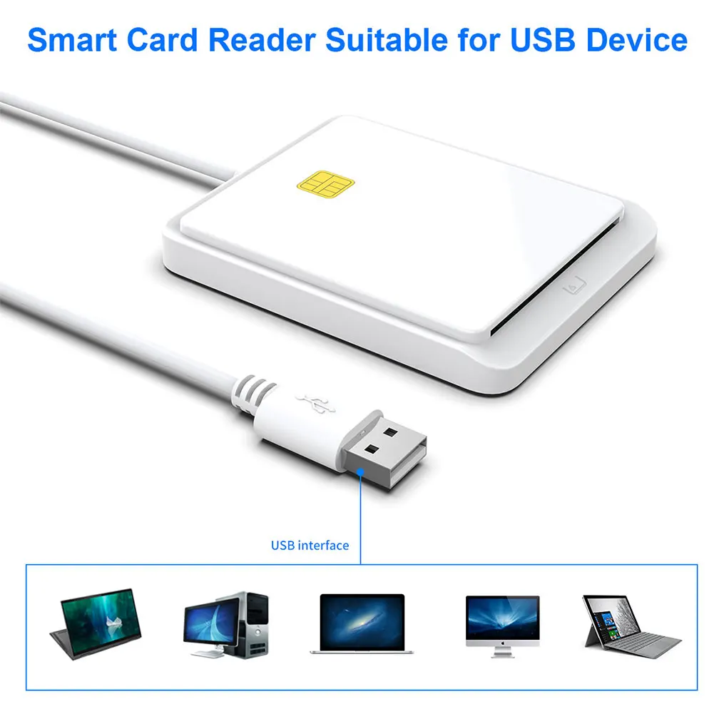 USB 2.0 intelektualiųjų kortelių skaitytuvo palaikymas Karšta apsikeitimo atmintis ID banko SIM CAC ID kortelių klonavimo jungties adapteris, skirtas Windows 7/8/8.1/10/11