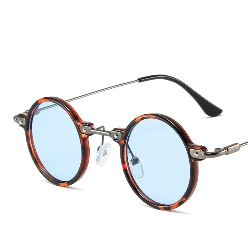 Vintage Steampunk akiniai nuo saulės Retro Round Metal Maži akiniai nuo saulės vyrams ir moterims Prekės ženklo dizainerio ratas Oculos Gafas De Sol