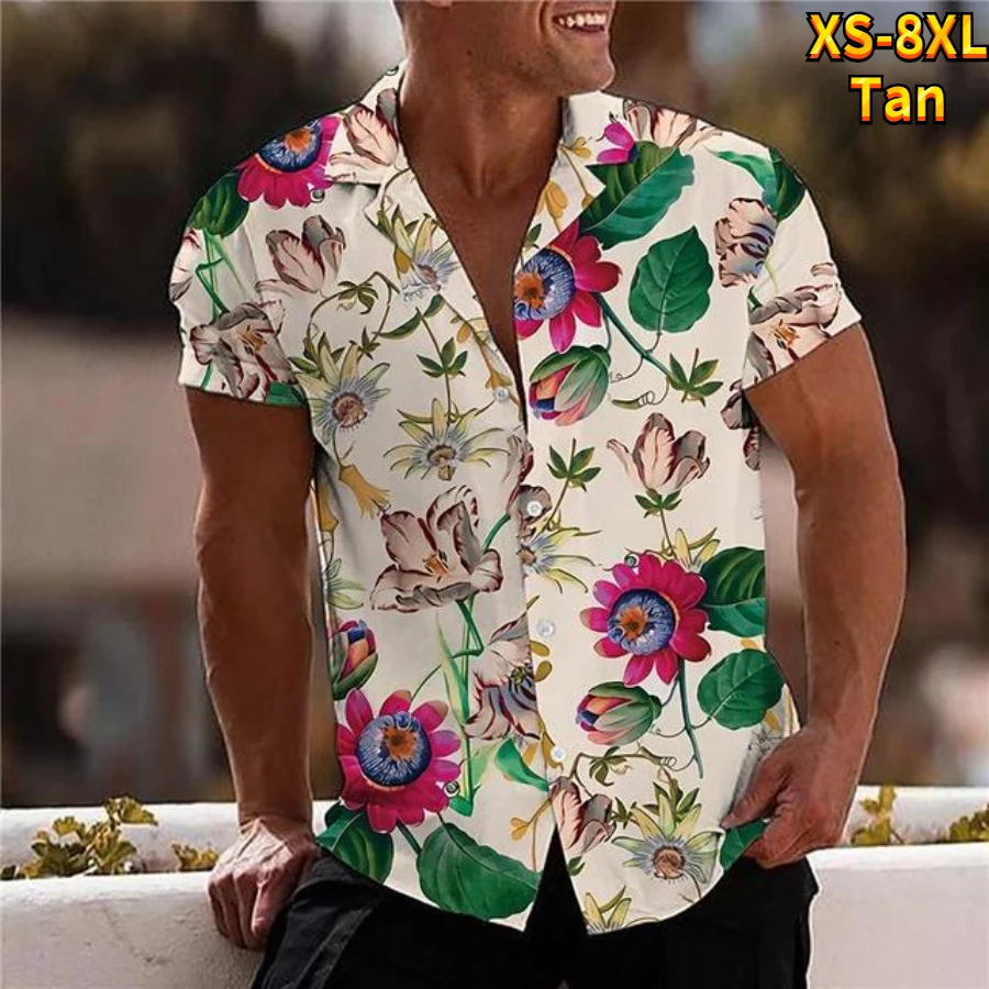 Vyrų top 2023 m. vyriški Havajų marškiniai Laisvi 3D spausdinti marškiniai Mados atlapas Top Kvėpuojantis vasaros vyriški marškinėliai trumpomis rankovėmis