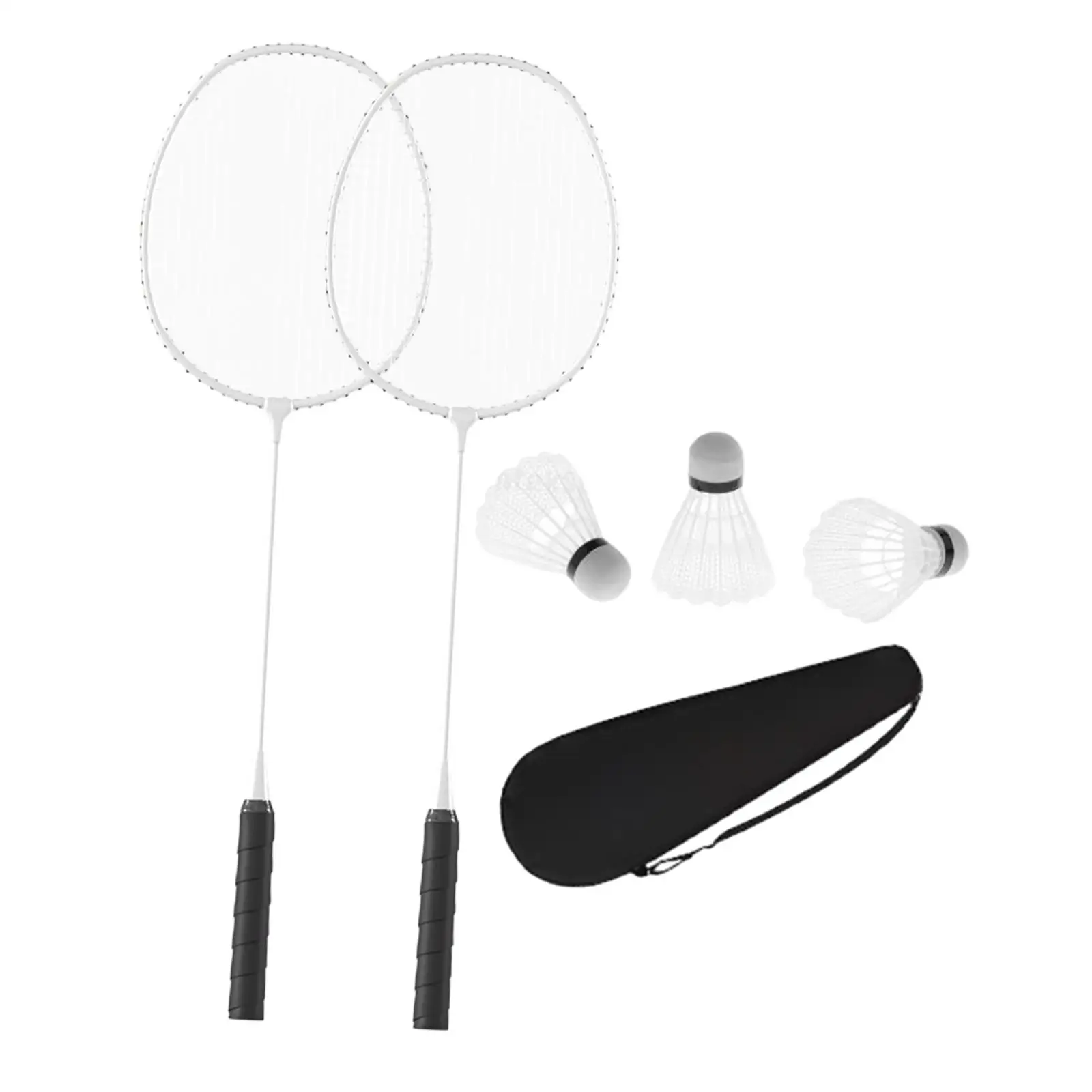 badmintono raketės komplektas Badmintono šaudyklė Badmintono raketės su raketėmis Krepšys uždaroms patalpoms