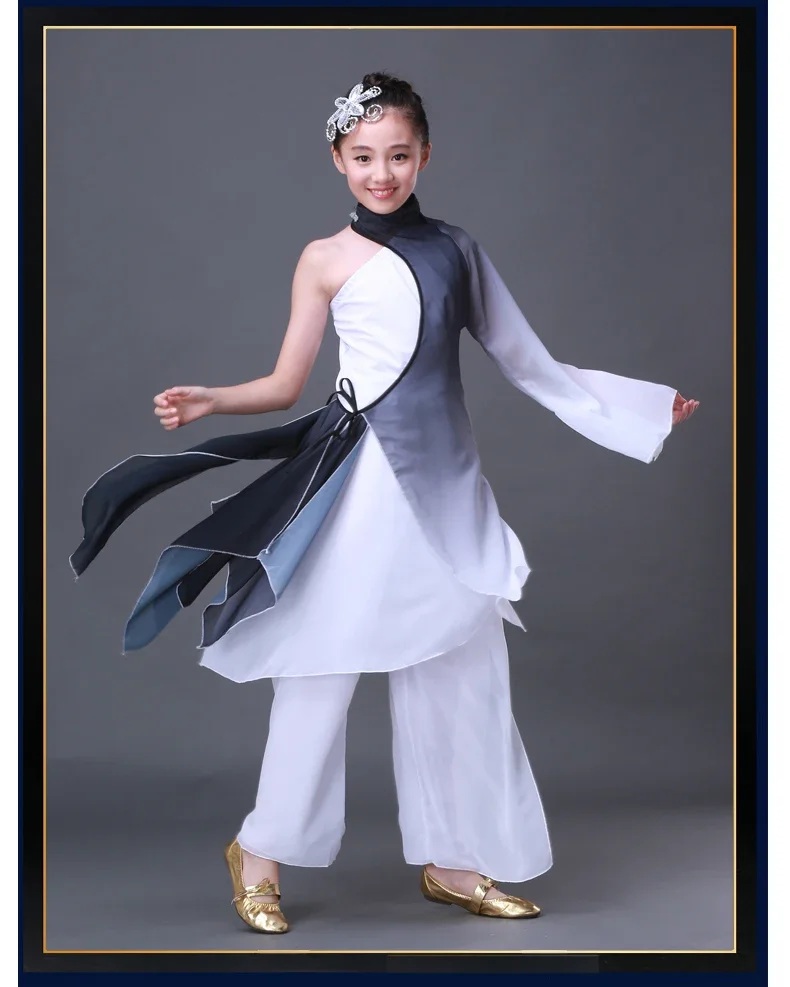 kinų tautinio liaudies šokio kostiumas Yangko šokių kostiumai Moteriška gerbėjų suknelė Moterys Skėtis Juosmuo Būgno drabužiai 16