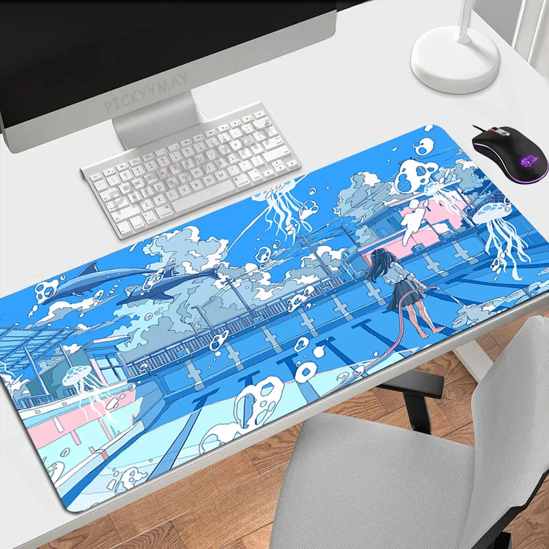 Žaidimų pelės kilimėliai Japonų anime pelės kilimėlis 40x90cm didelis pelės kilimėlis Didelis stalo kilimėlis Neslystantis guminis pelės kilimėlis Dideli klaviatūros kilimėliai