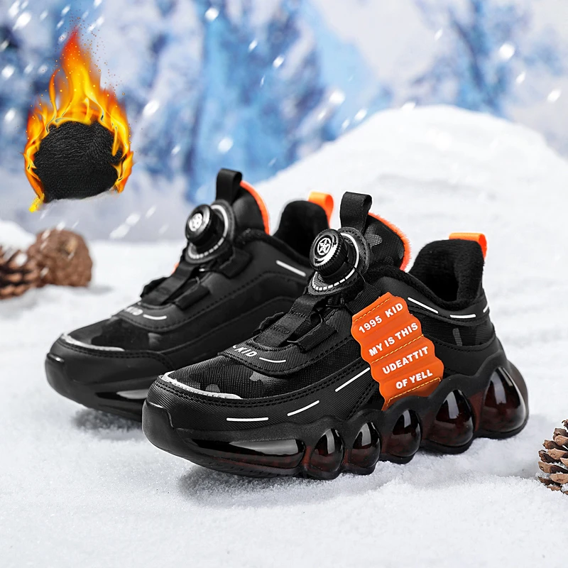 Žiema Vaikai Kulkšnis Sniego batai Pliušiniai šilti bėgiojimo batai Rudens berniukai Neslystantys Lengvi Patogūs vaikai Mergaitės Sportbačiai Bėga