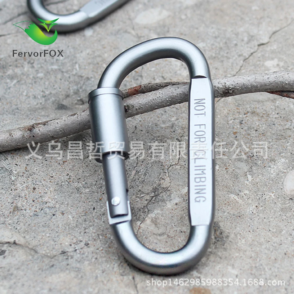 1 ~ 10PCS Kempingo laipiojimo įranga Aliuminio lydinio išgyvenimo D žiedas Užrakinimo karabino spaustukų rinkinys Varžto užrakto kablio sagtis