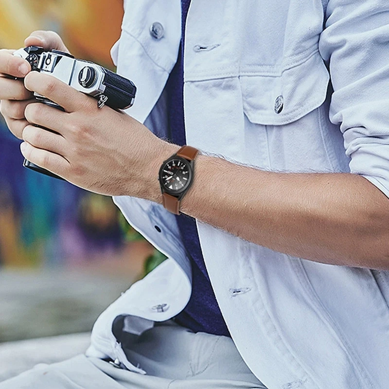 22mm išmanusis laikrodžio dirželis, skirtas Huawei Watch GT2 GT 3 46mm riešo apyrankei Huawei GT 2 GT3 Pro 46mm laikrodžio juostos apyrankė Odinis diržas Correa