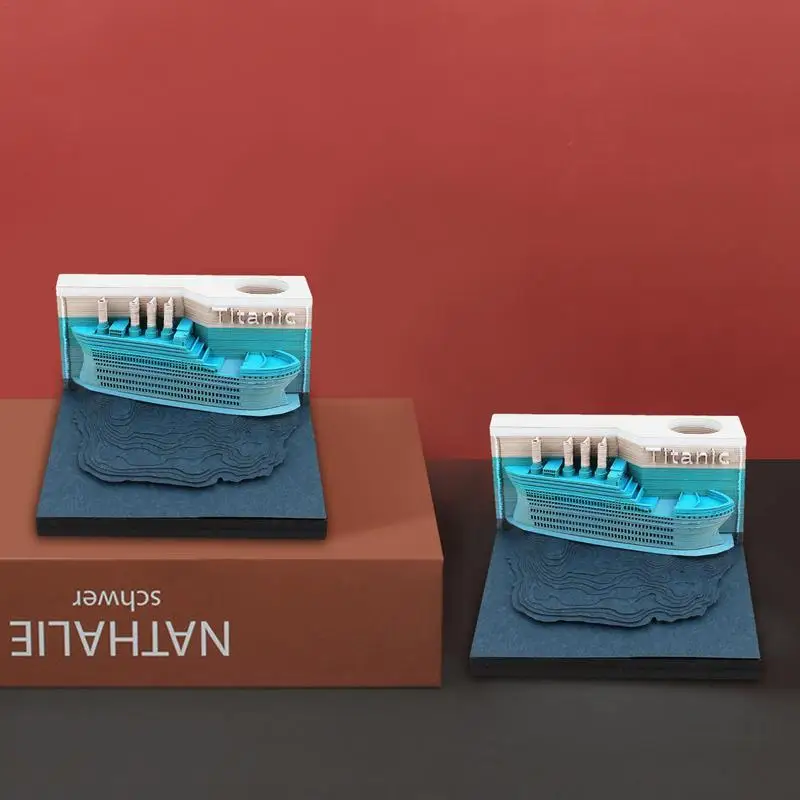 3D atmintinės bloknoto užrašų popierius su LED šviesa 3D atmintinė Meno atostogų dovana Baterijomis maitinamas stalo ornamentas studijų kambariams Bendrabučiai Mokyklos