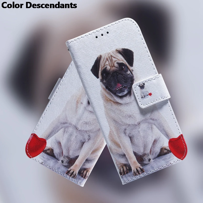 3D dažytas atverčiamas odinis telefono dėklas, skirtas Samsung Galaxy A13 12 A22 A32 A52 A52S 4G 5G piniginės kortelės kortelės viršelio gėlė Panda Cat Dog