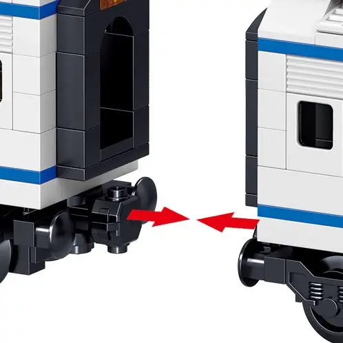 513pcs MOC greitieji traukiniai traukinyje Bėgių serijos surinkimas Statybinio bloko modelis Vaikų lavinamieji žaislai dovanoms