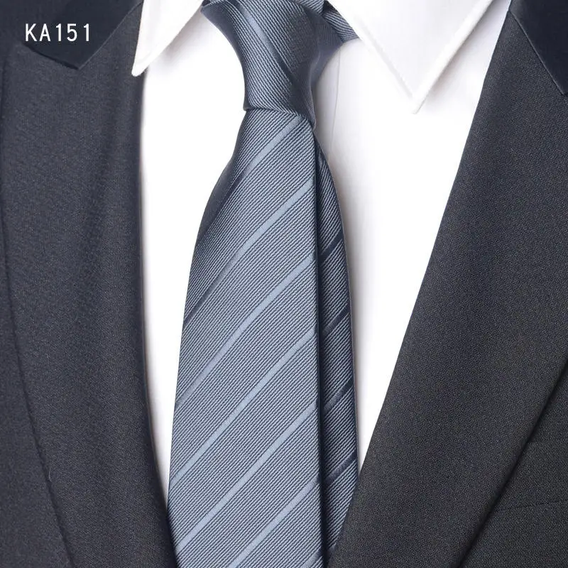 Aukštos kokybės juodos, pilkos, mėlynos, storos ir plonos juostelės, 8cm verslo kostiumo kaklaraištis, vyriška dovana, profesionalus kaklaraištis