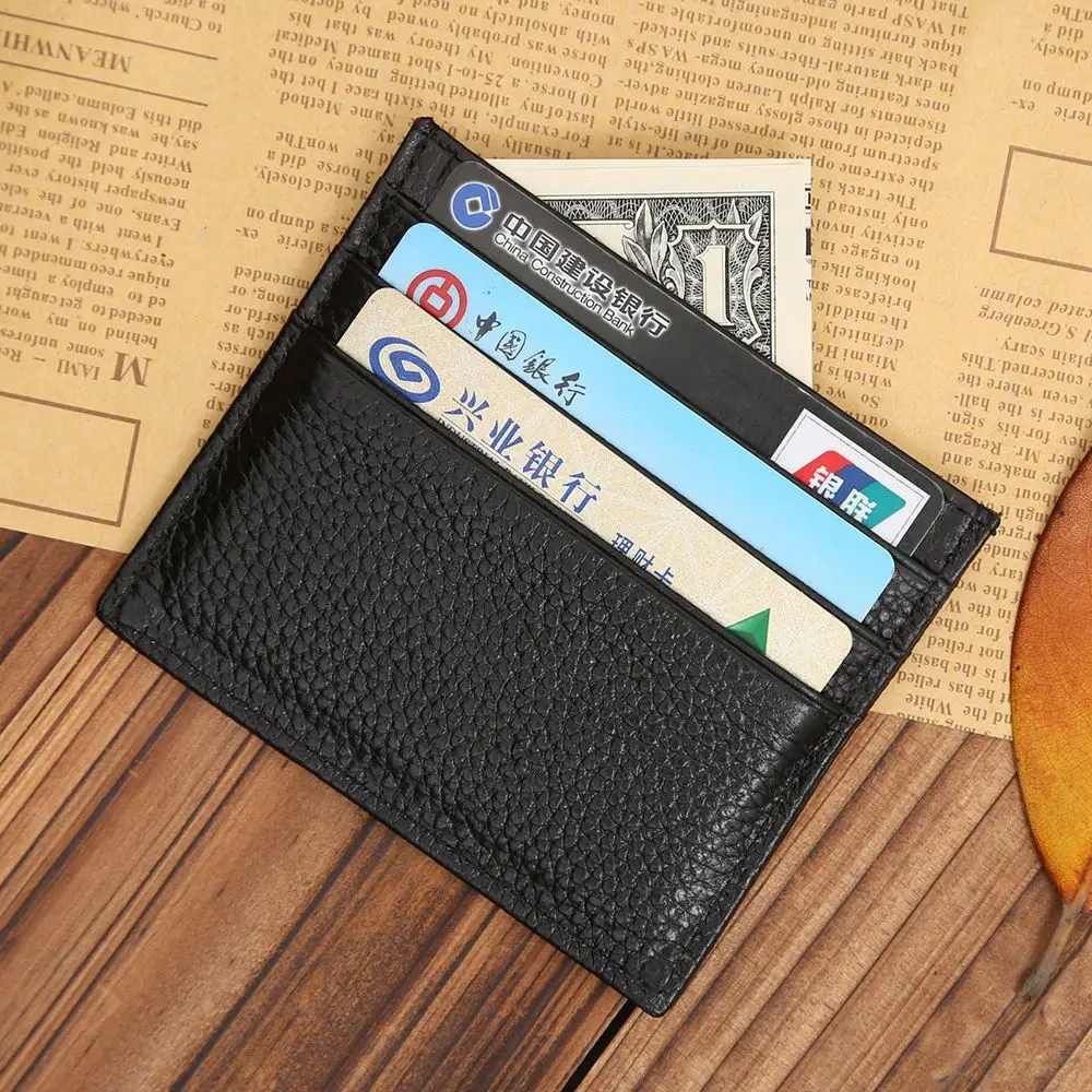 Card Clip Super Slim Aukščiausios kokybės PU odinis banko kreditinės kortelės ID laikiklis Maža piniginė