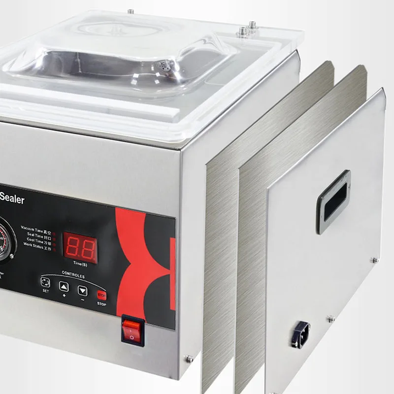 DZ-260C stalinė vakuuminio sandarinimo mašina maisto vakuuminė mašina pakavimo mašina automatinė sausa šlapia dvejopo naudojimo vakuuminė maža komercinė