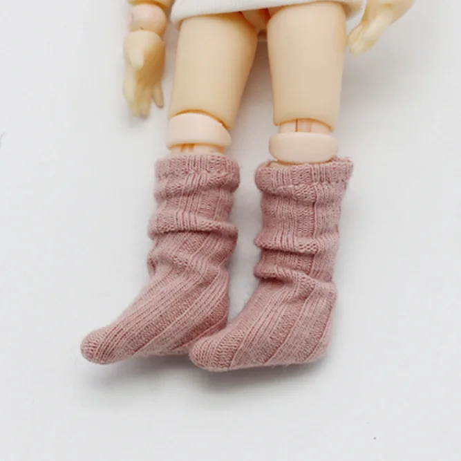 Didmeninė prekyba 1Pairs Candy Color Doll Solid Sock ob11 Trumpos kojinės lėlių batams Kojinės Priedai tinka 1/12 Bjd,obitsu, ob11, Molly