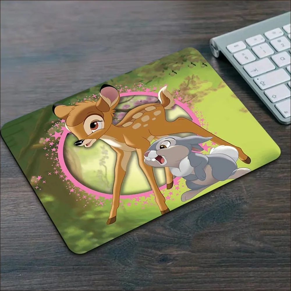 Disney Bambi Mousepad Small Cartoon Anime Gaming Mouse Pad Klaviatūros pelės kilimėliai Smooth Company for PC Gamer Mousemat