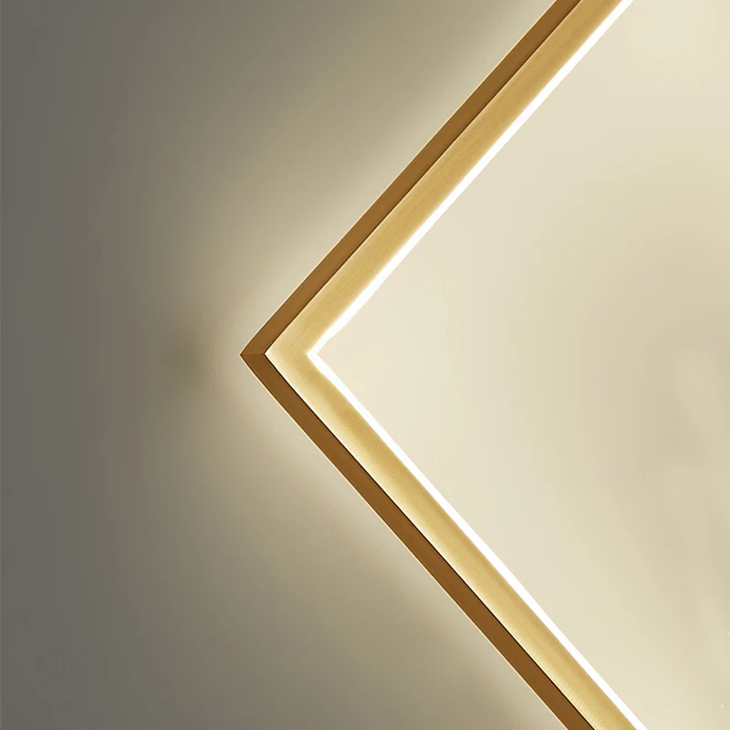 FSS Moderni varinė sieninė lempa Geometrinis paprastas Auksinis miegamasis Naktinė svetainė TV fonas Sieninis šviestuvas Laiptų praėjimo sieninis šviestuvas
