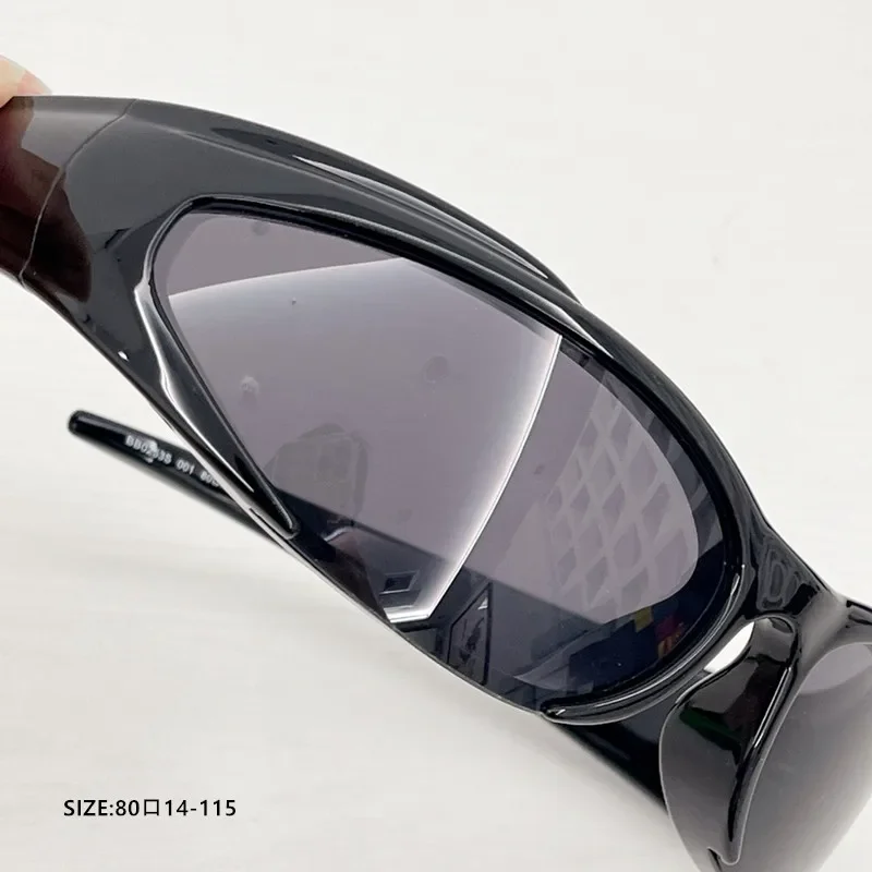 Fashion Y2K Sports Punk akiniai nuo saulės Moterys Vyrai Patvarus dizaineris Elipsinis akiniai Prabangūs akiniai nuo saulės UV400 Spalvingi veidrodiniai akiniai