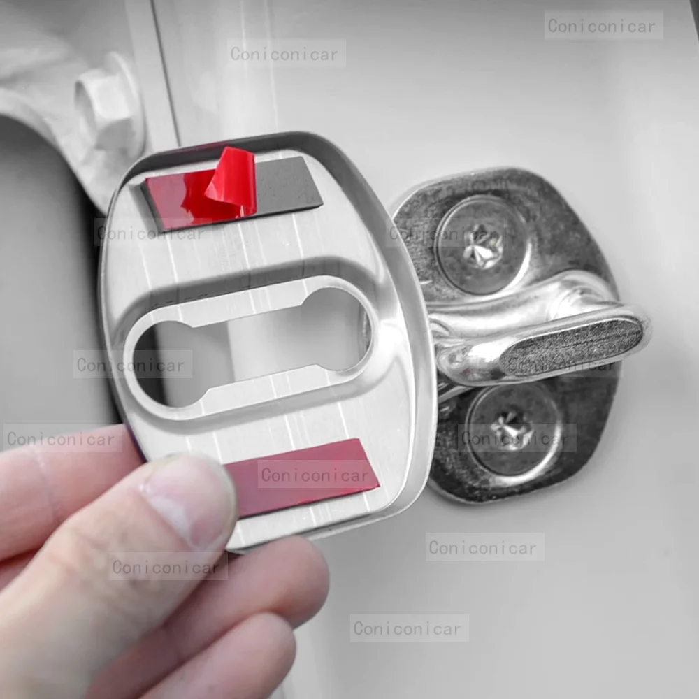 HYUNDAI SONATA 2019-2023 Priedai Automobilio durų užrakto apsauga Dangtelio emblemos Dėklas Nerūdijančio plieno apdailos apsauga