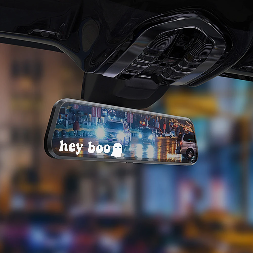 Hey Boo Vaiduoklis Automobilio lipdukai Veidrodėlis Lipdukas Galinio vaizdo veidrodžio apdaila Vandeniui atsparus vinilas Art Decals Dekoras Automobilių priedai