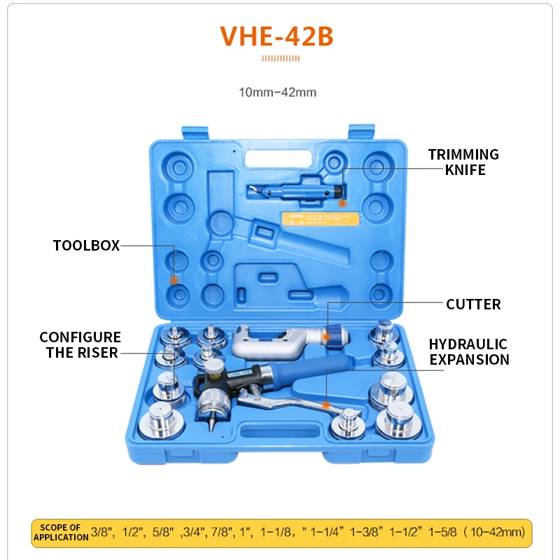 Hidraulinis vamzdžio plėtiklis VHE-29B/42B hidraulinio vamzdžio plėtiklis Oro kondicionierius varinio vamzdžio plėtiklis vamzdžio plėtiklis Šaldymas