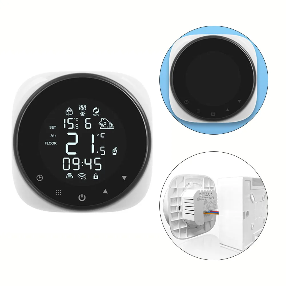 Išmanusis termostatas su WiFi nuotolinio valdymo pultu Temperatūros skydelis programuojamas grindų šildymui ir radiatoriaus ABS medžiagai