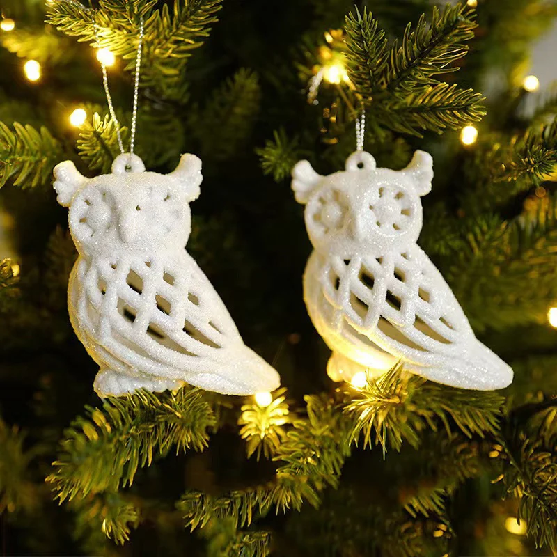 Kalėdų eglutės kabantis ornamentas Snaigės angelo elnio pakabukas 2024 Naujųjų metų linksmos kalėdinės dekoracijos Navidad Noel dovana