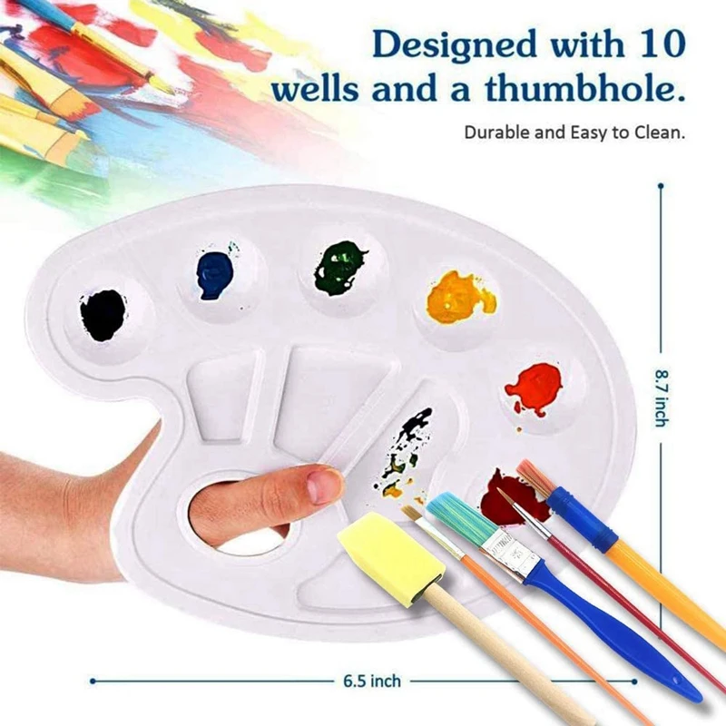 Kempinių dažų teptukų rinkiniai, 43 vnt Vaikų tapybos teptukai Piešimo įrankių rinkiniai, 