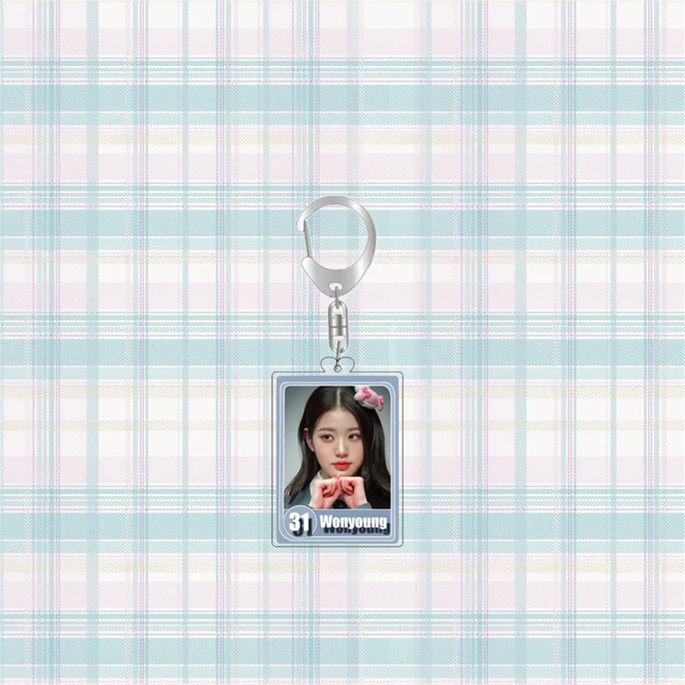 Kpop IVE Transparent Acrylic Foto pakabuko pakabuko dekoravimo raktų pakabukas Yujin Gaeul Wonyoung LIZ Rei gerbėjų kolekcijos dovana