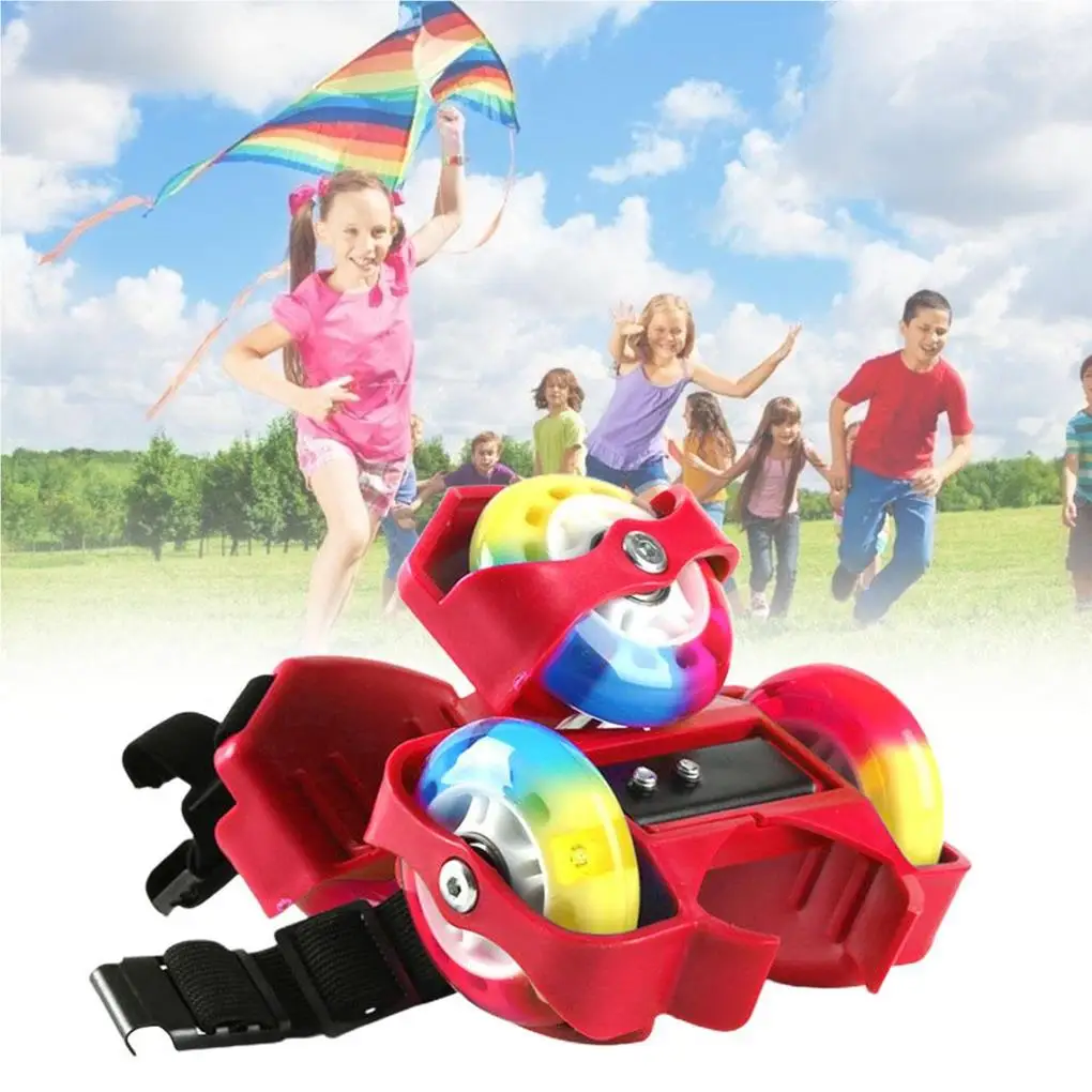 Kulno ratų pačiūžos Saugus švytintis riedučių vaikams Žaislų festivalio dovana raudona