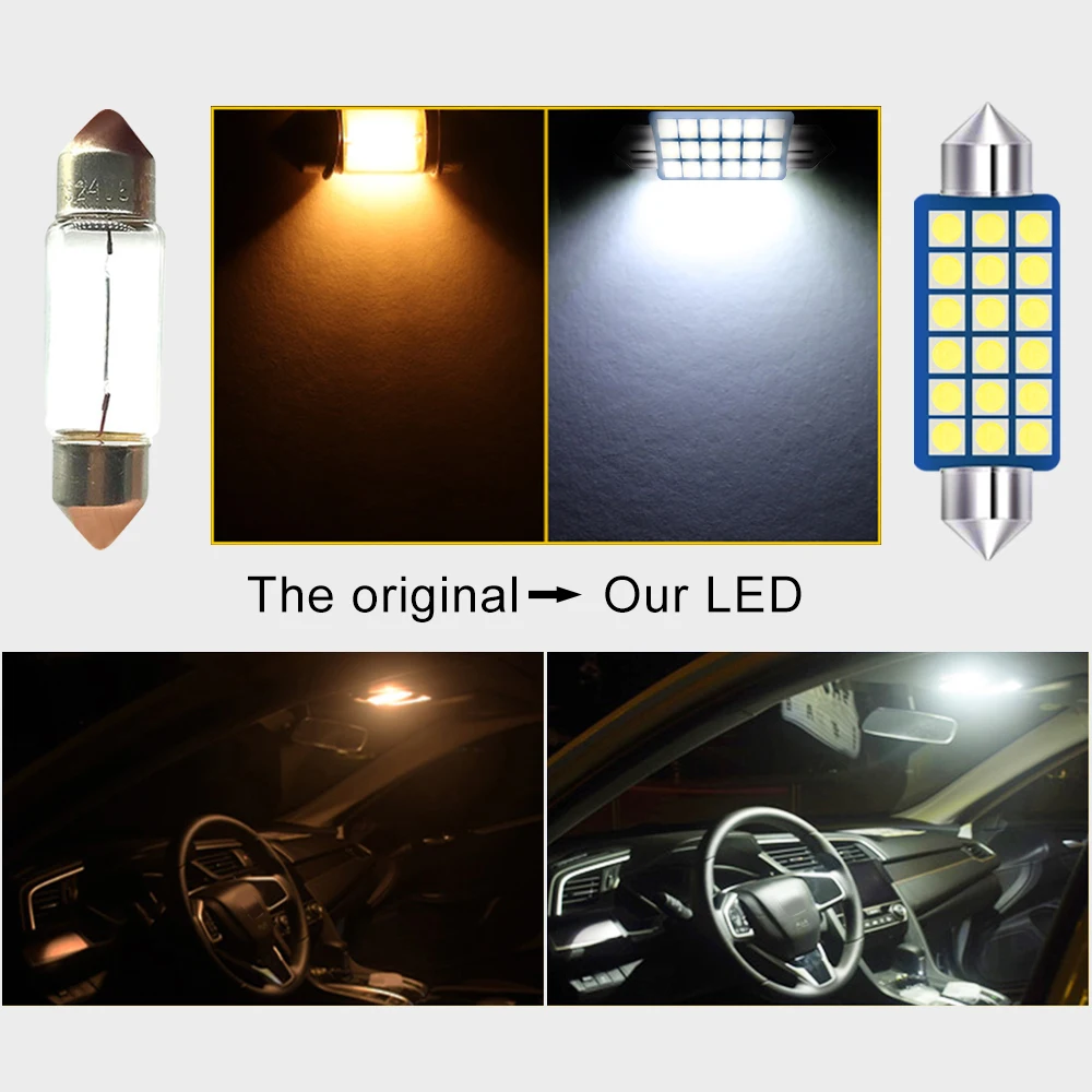 Land Rover Freelander 2 2006 2007 2008 2009 2010 2011 2012 2013 2014 6vnt Automobilio LED lemputė Saloninė lempa Bagažinės šviestuvai Priedai