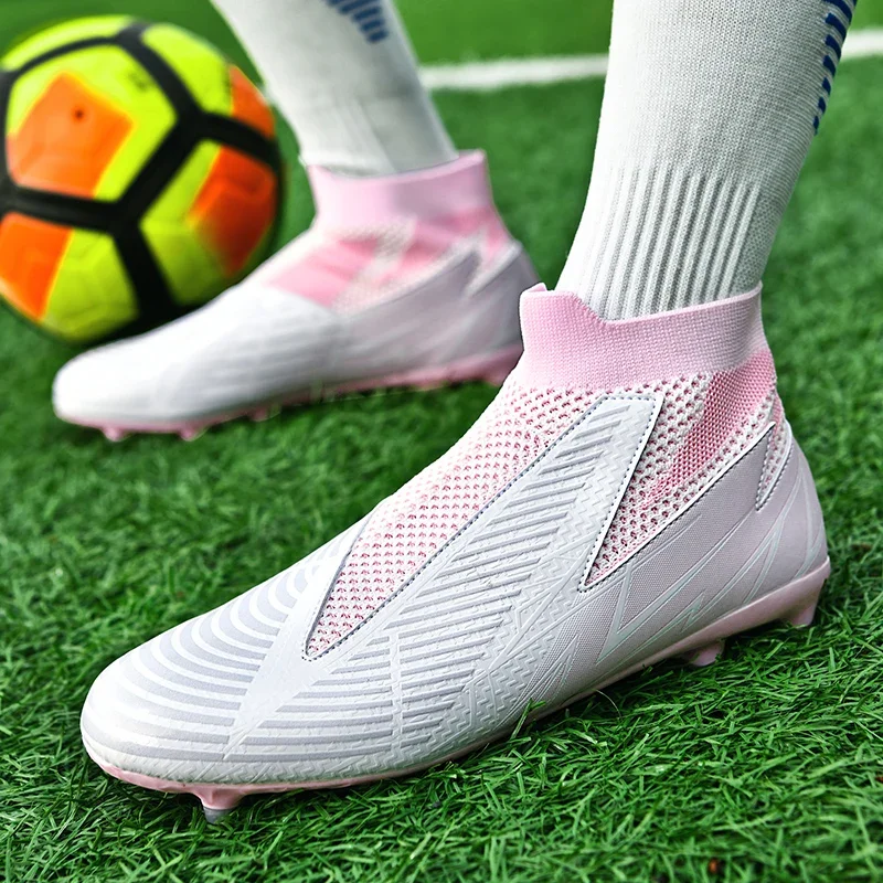 Nauja tendencija Vyriški futbolo batai Ilgi smaigalio futbolo kojinių batai Unisex neslystantys Naujausi futbolo cleats porų dizainerio gimnastikos bateliai