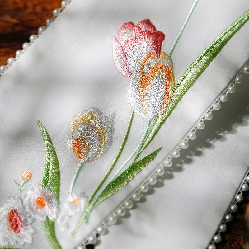 Originalus dizainas Hanfu aksesuarai Moteriškų gėlių siuvinėjimo diržas Kinų stiliaus dekoravimas Universalus juosmens diržas