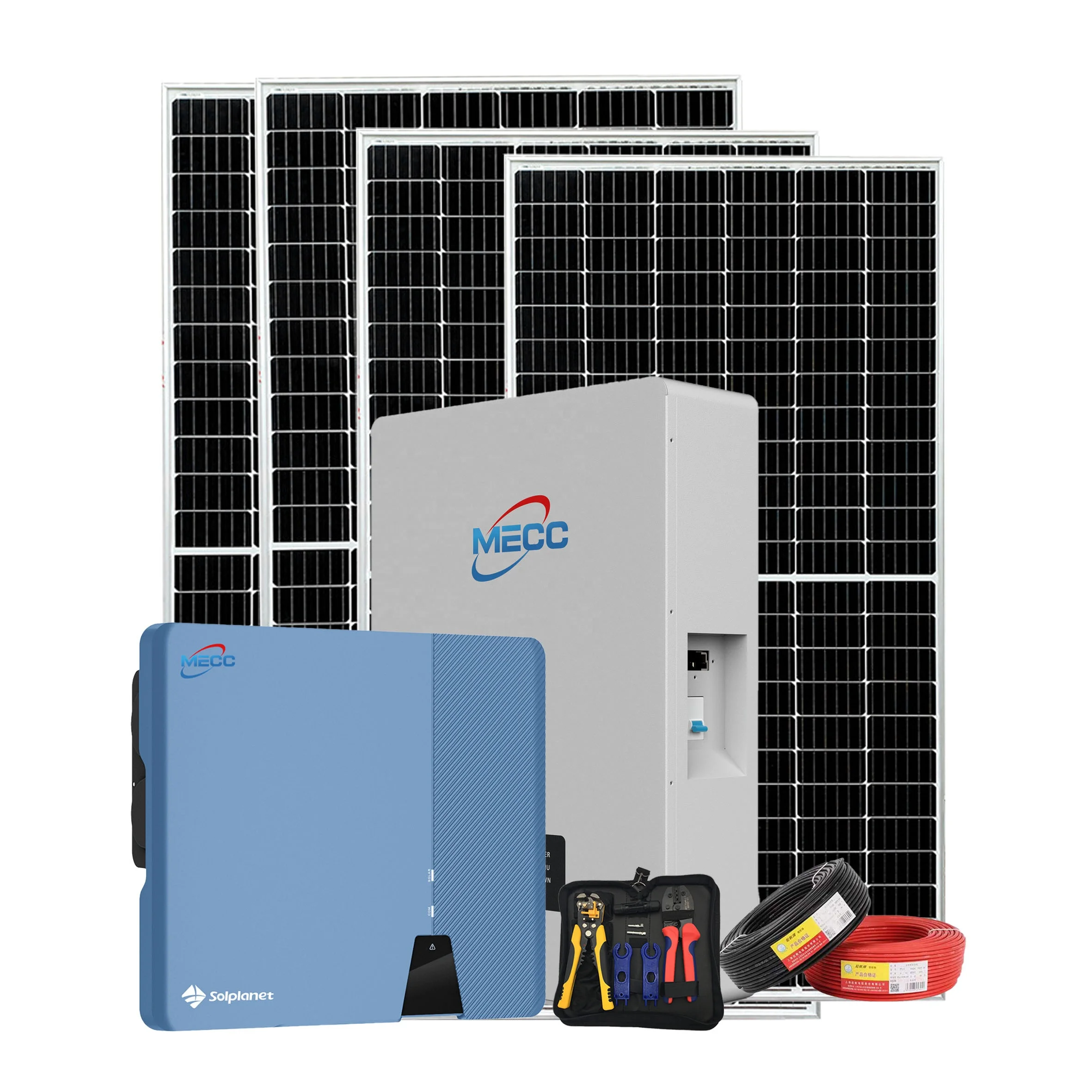 Pritaikoma energijos generatorių sistema 5000W 8KW 10kW hibridinis saulės kolektorius Efektyvus saugojimas Visas rinkinys namams