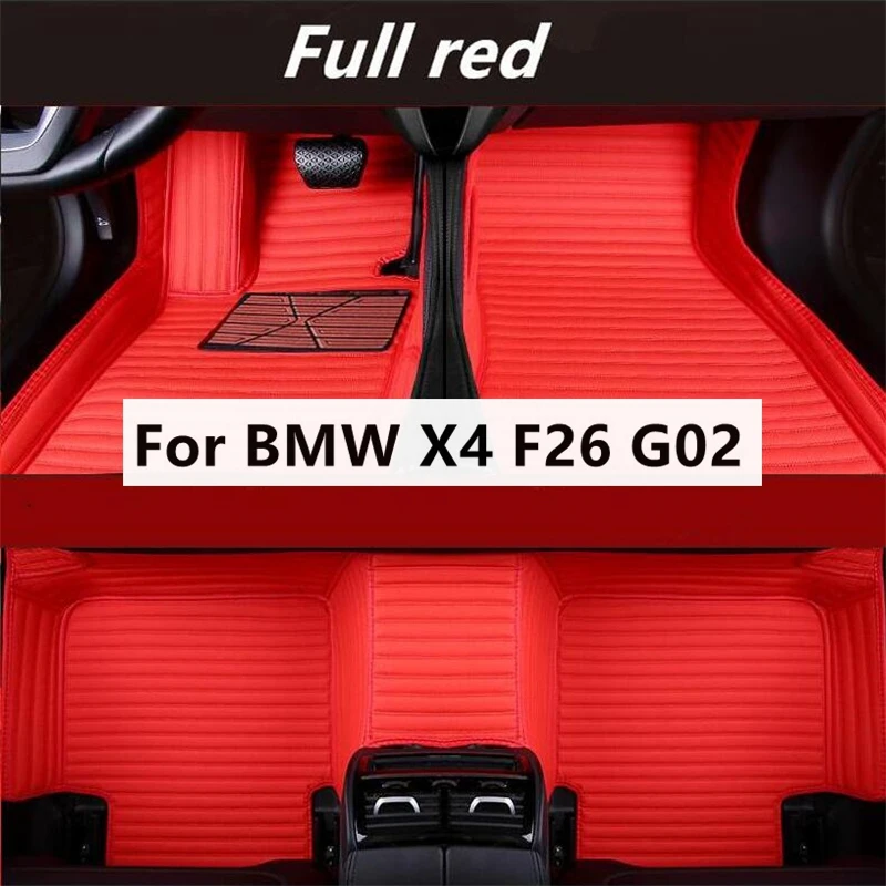 Skersiniai grūdai Individualūs automobilių grindų kilimėliai BMW X4 F26 G02 Auto Accessories Pėdų kilimas