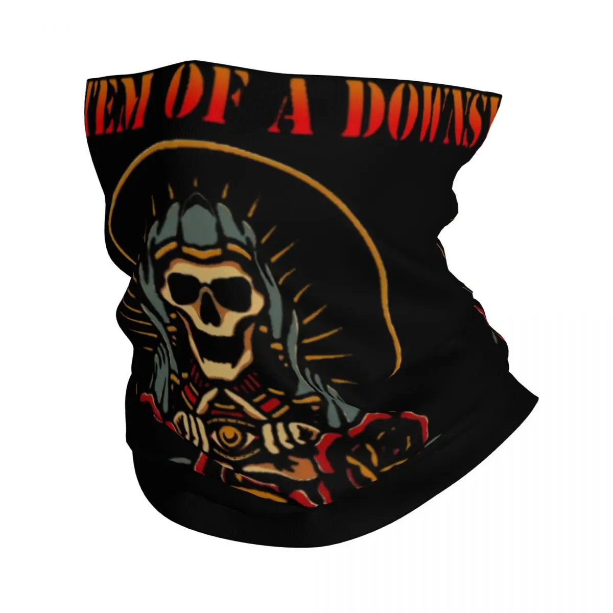 Skull SOAD Heavy Metal Wrap Scarf Accessories Neck Cover System Of A Down Band Bandana Riding Headwear for Men Women All Season