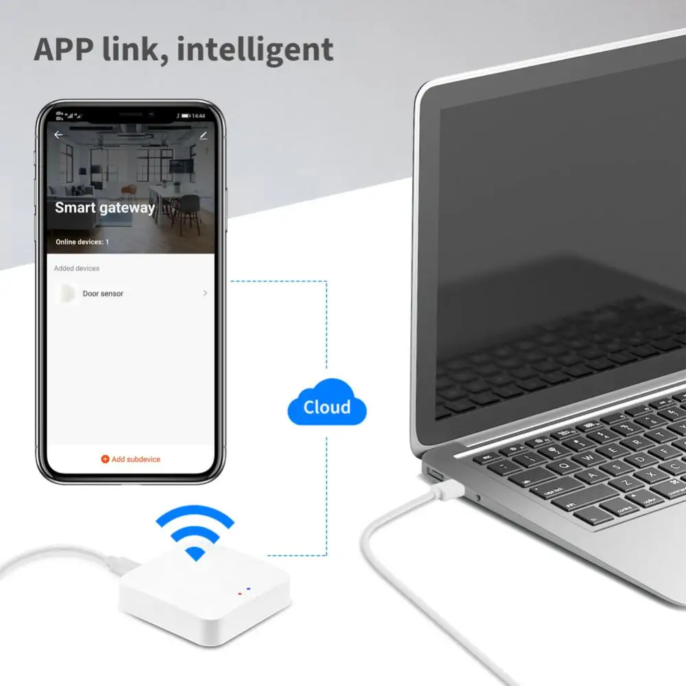Tuya Smart Wireless Gateway Mesh Gateway su Bluetooth suderinama šliuzo sistema Tuya/smart Life APP nuotolinio valdymo pultas