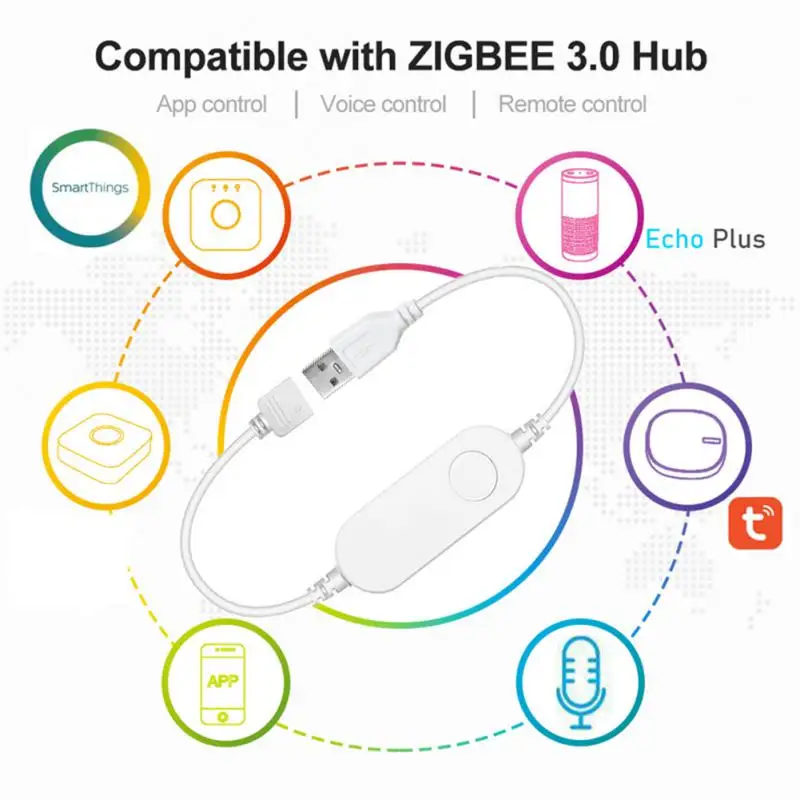 Tuya Zigbee Smart Mini Led juostų valdiklis CW/RGB/RGBW/RGBCW juostų pritemdymo valdiklis veikia su 