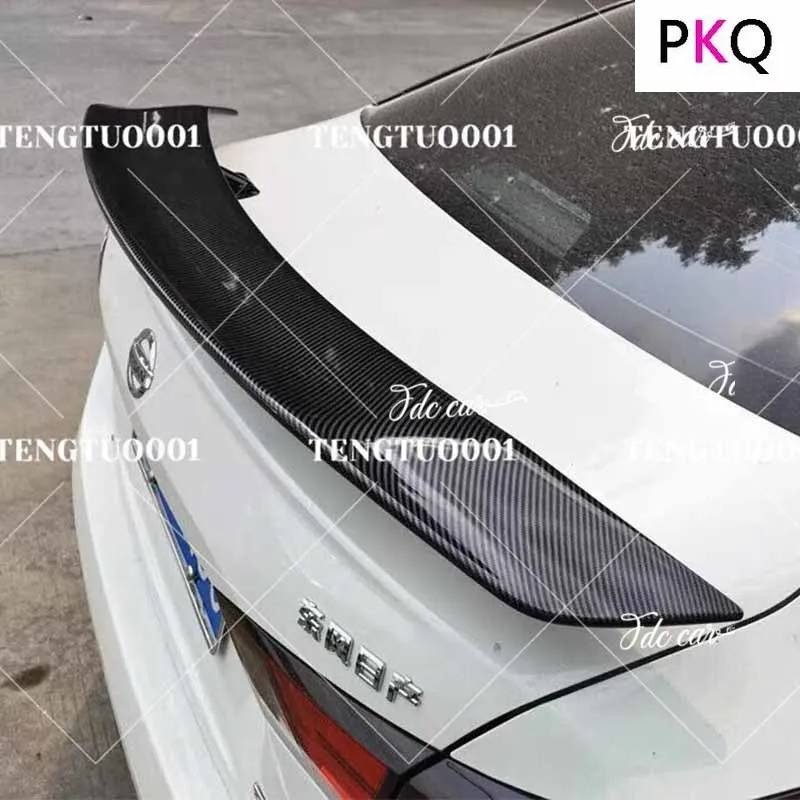 US Stock For Hyundai Genesis Coupe 2009-2016 Carbon Fiber Look Spoiler Performance Rear Trunk Wing Accessories V Style