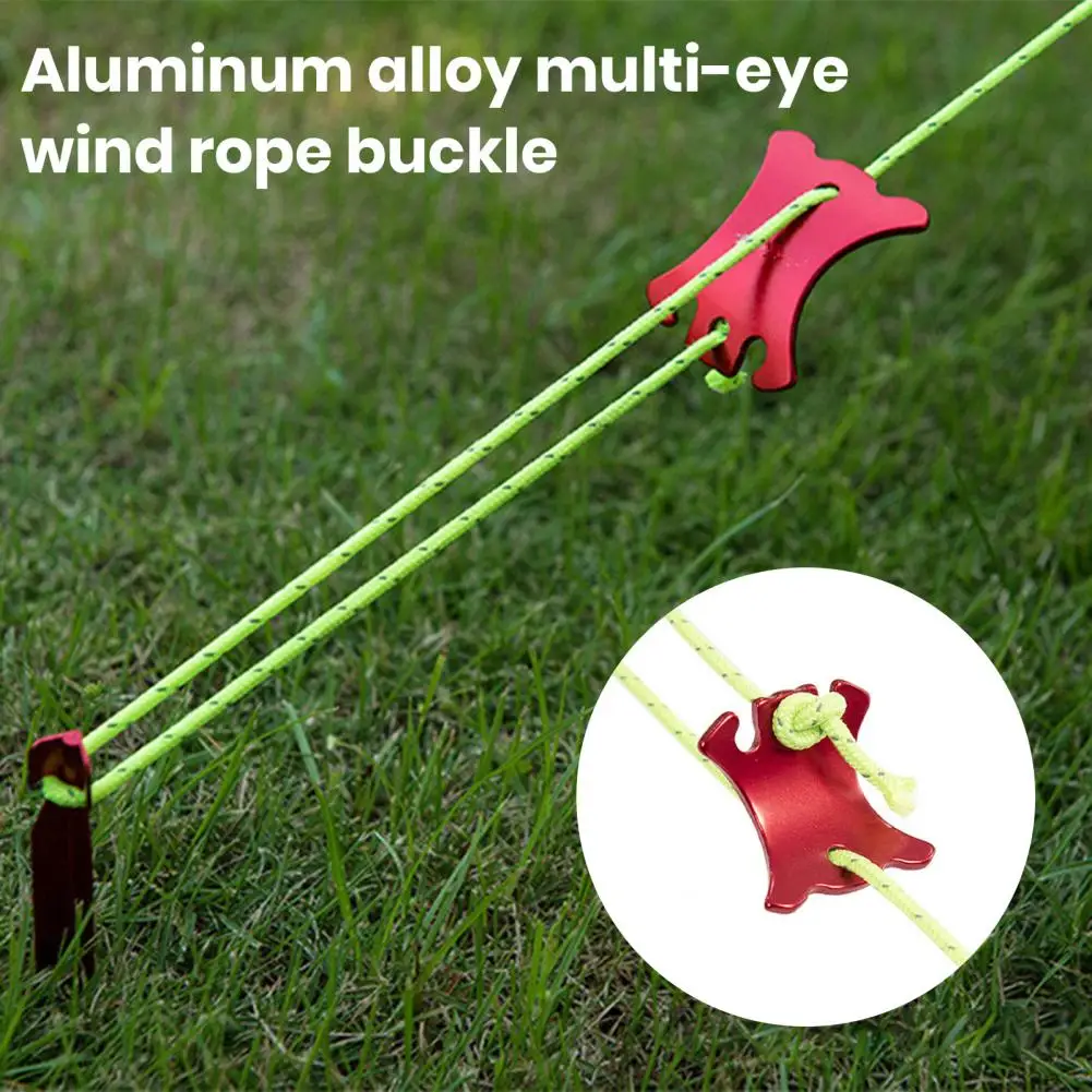 Vėjo virvės kablys 5Pcs patikimas neslystantis aliuminio lydinys priveržkite skėčio vėjo virvės sagtį Kempingo reikmenys