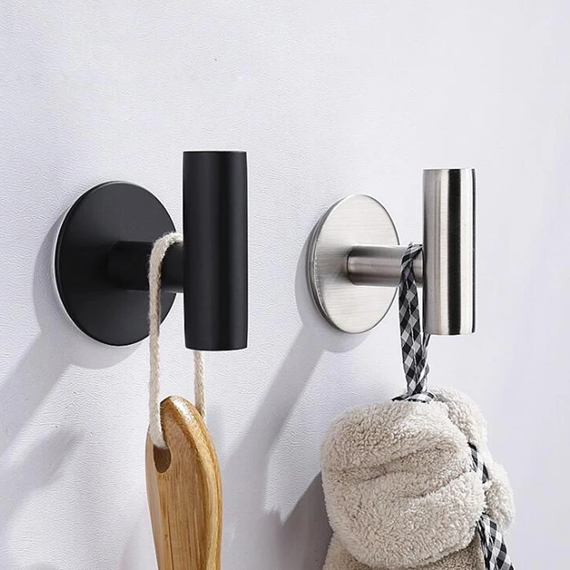aliuminio lydinio juodo chalato kablys sieninis kabliukas rankšluosčių kabliukas vonios kambario paltui Lipnus nerūdijančio kabliuko pakaba virtuvės aparatūrai
