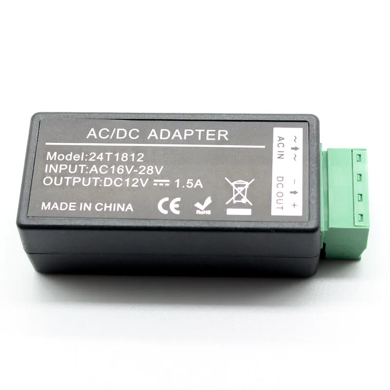 x2pcs AC į DC maitinimo keitiklis AC / DC adapteris AC16V-28V įėjimas į DC12V išvestį AC24V į DC12V maitinimo modulį