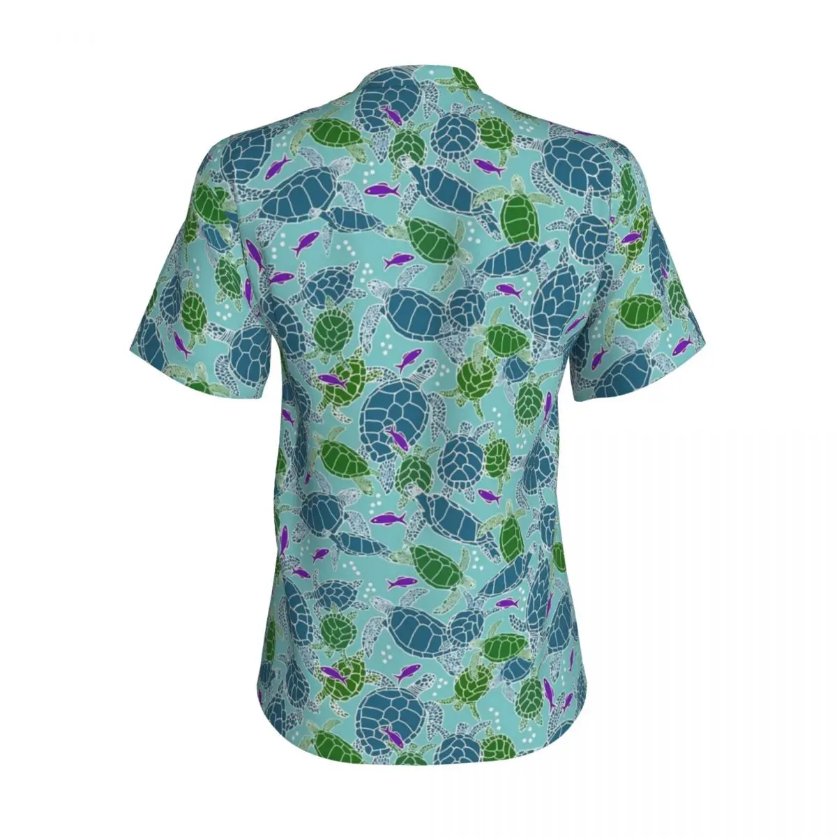 Žali jūros vėžliai Marškinėliai Violetinė žuvis V kaklas Paprasti oversized marškinėliai trumpomis rankovėmis Moteriški Y2K retro marškinėliai Vasaros viršutiniai marškinėliai