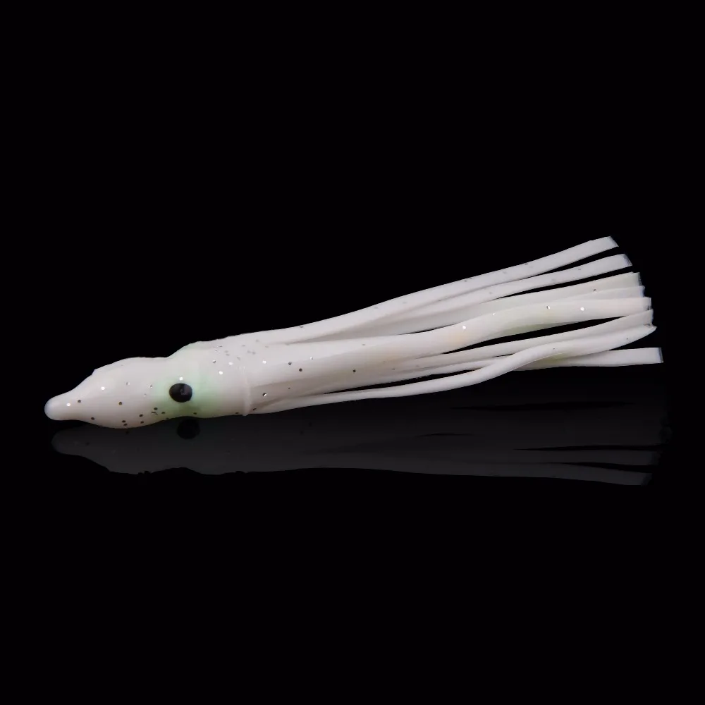 20vnt 8cm minkštas plastikinis aštuonkojų žvejybos masalas džigams mišrios spalvos silikoniniai kalmarų sijonai aštuonkojai dirbtinis džigavimo masalas